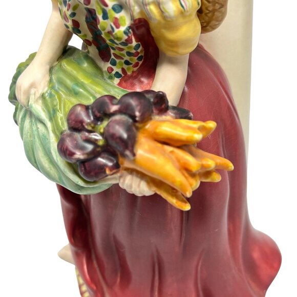 Laura Kelly 18 Carrots Candle Holder 2003 Blue Sky Tealight Lamp Peasant Girl - Picture 9 of 12